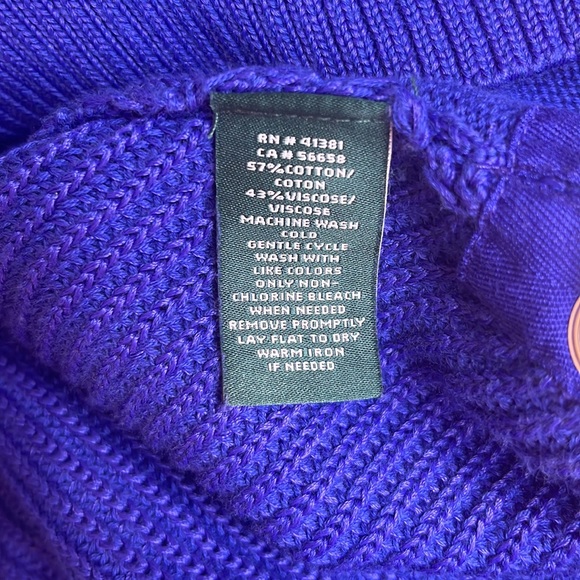 Lauren Ralph Lauren Boat Neck Cobalt Oversize Sweater - Picture 8 of 8